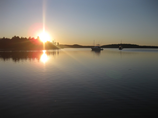 sunrise early on the lake
